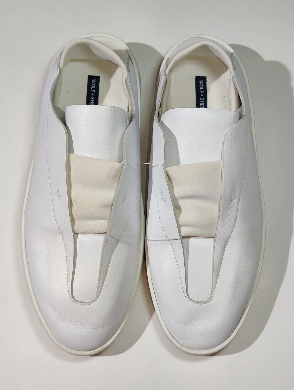 Wolf & Shepherd Cruise Ace Mens 10M Womens 12M White Leather Slip On Shoes EU 43